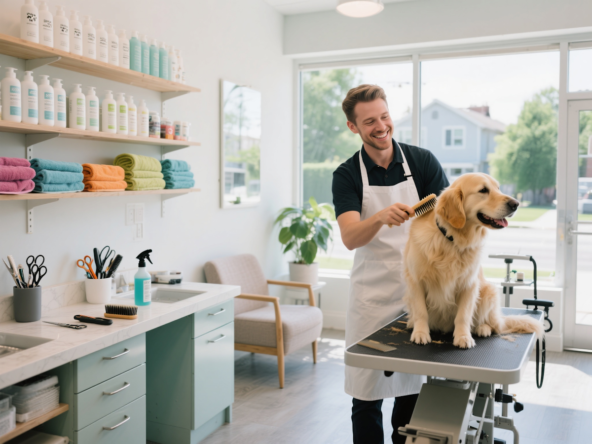 Veterinary professionals at work